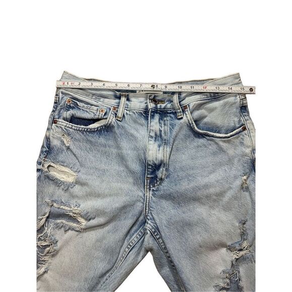 Zara The Truth Slim ripped distressed mid-rise jeans sz 8 - Picture 2 of 8